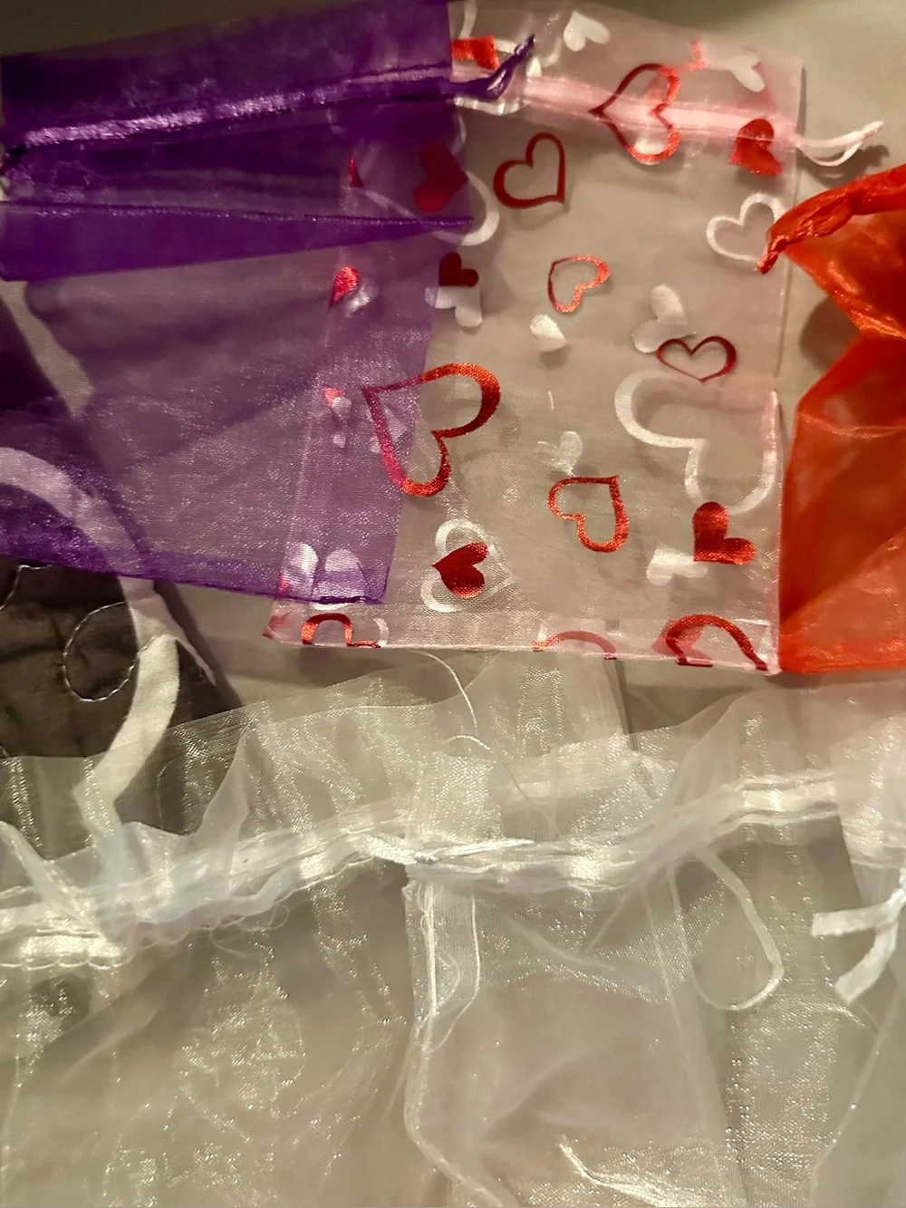 BUY NOW 40 Pc Mixed Size & Design Organza Bags - S-XL